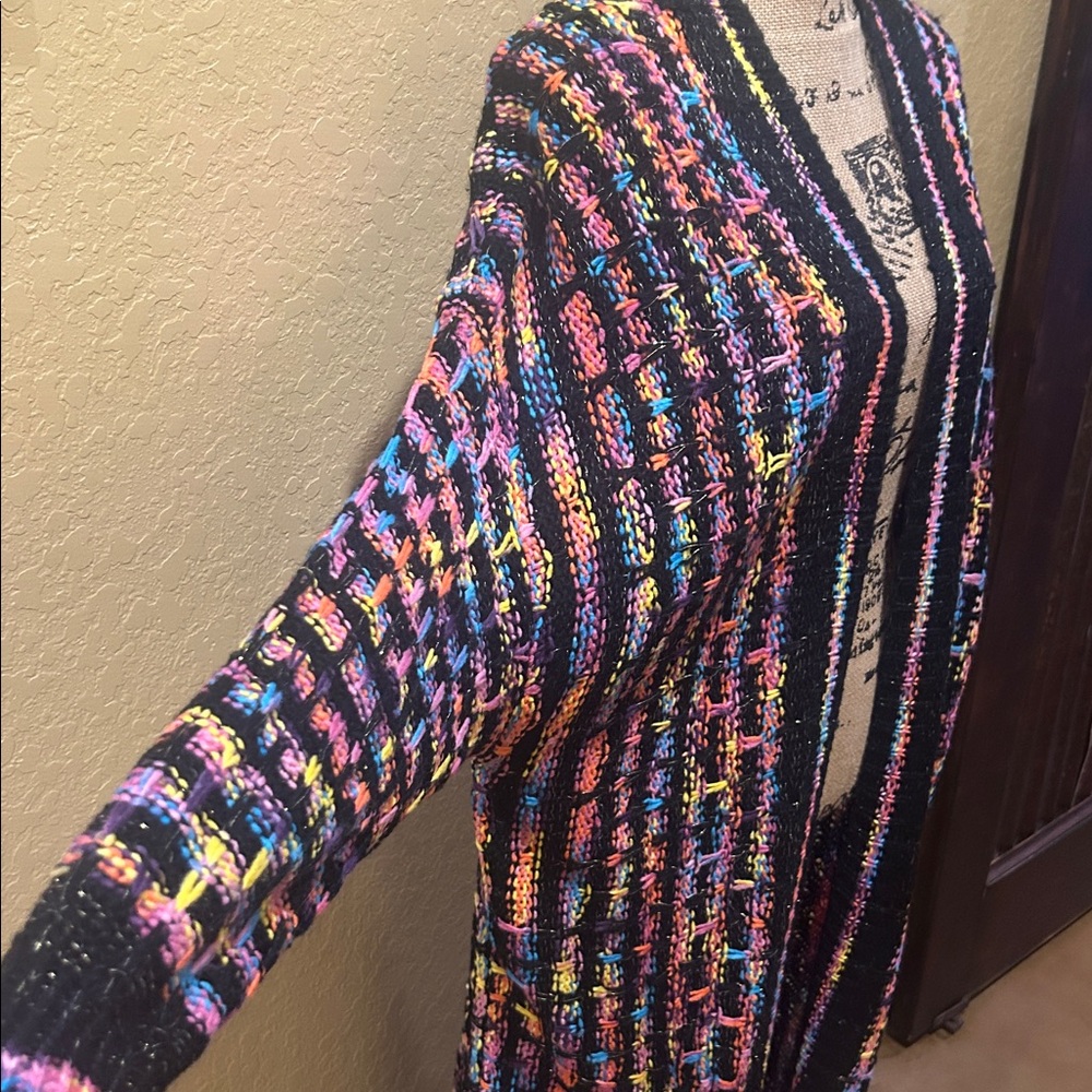 Anniewear long boho, frimged cardigan, sz L, NWT | see offer in description